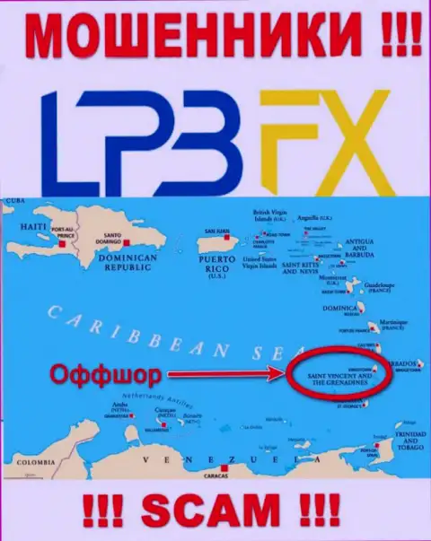 ЛПБФХ ЛТД безнаказанно лишают средств, так как разместились на территории - Saint Vincent and the Grenadines