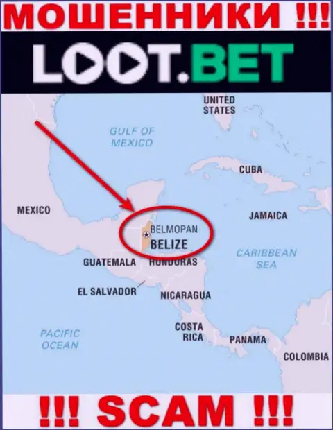 Избегайте совместной работы с интернет мошенниками LootBet, Belize - их юридическое место регистрации