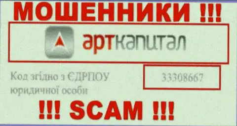 Довольно опасно сотрудничать с конторой АртКапитал, даже и при явном наличии рег. номера: 33308667