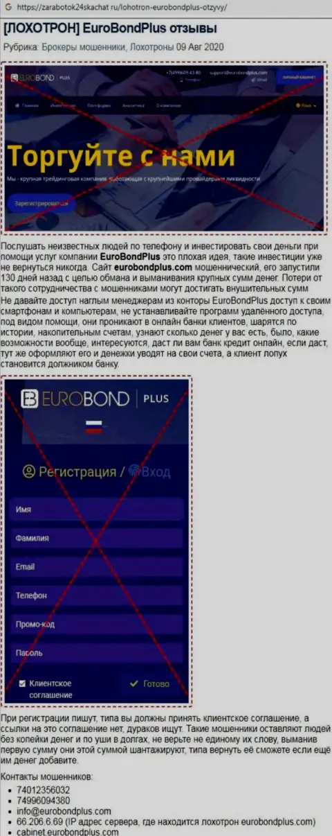 Обзор EuroBondPlus - internet мошенники или честная организация ???