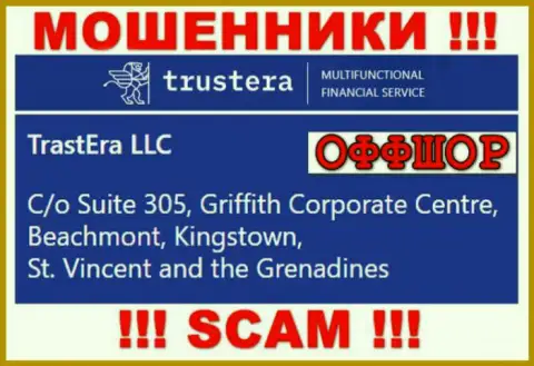 Suite 305, Griffith Corporate Centre, Beachmont, Kingstown, St. Vincent and the Grenadines - оффшорный официальный адрес махинаторов Трустера, представленный на их web-ресурсе, БУДЬТЕ ОЧЕНЬ БДИТЕЛЬНЫ !!!