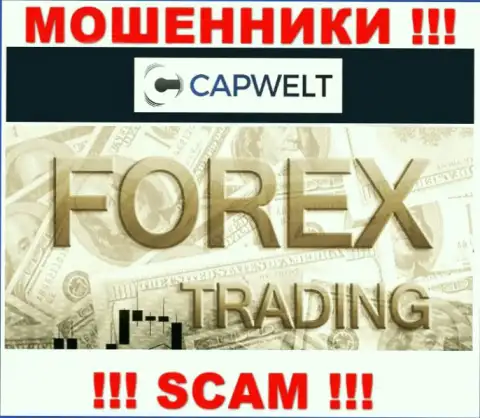 Forex - это сфера деятельности противоправно действующей компании Cap Welt