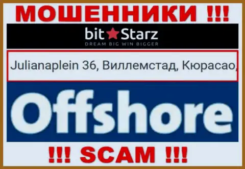 Работать с конторой БитСтарз Ком слишком опасно - их офшорный юридический адрес - Julianaplein 36, Willemstad, Curacao (информация позаимствована сайта)