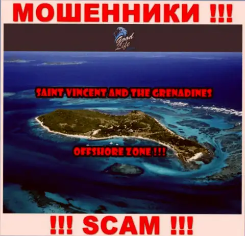 Good Life Consulting Ltd - это мошенники, имеют оффшорную регистрацию на территории Saint Vincent and the Grenadines