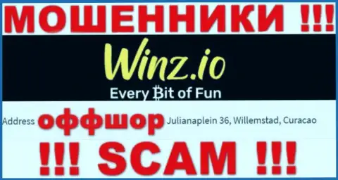 Неправомерно действующая контора Winz Io пустила корни в офшоре по адресу Julianaplein 36, Willemstad, Curaçao, будьте бдительны