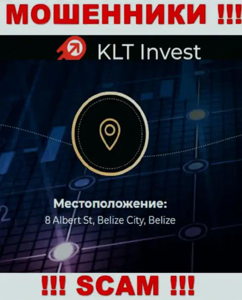 Невозможно забрать обратно депозиты у организации KLT Invest - они засели в офшоре по адресу 8 Albert St, Belize City, Belize