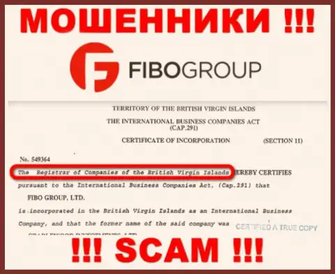 Кидалы FIBO Group засели на территории - Британские Виргинские острова, чтобы скрыться от ответственности - МОШЕННИКИ