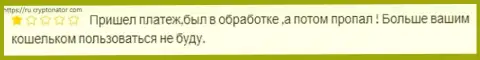 Автор честного отзыва рекомендует не рисковать кровными, отправляя их в лохотрон Криптонатор