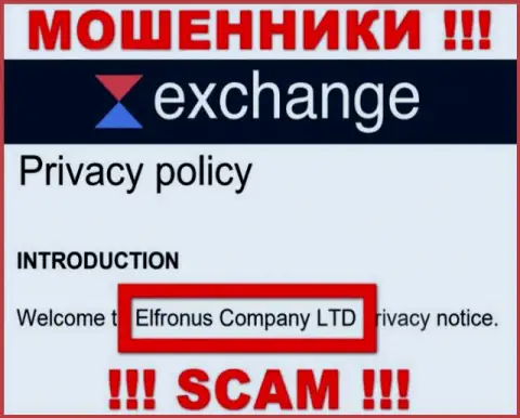 Данные о юр. лице Waves Exchange, ими оказалась организация Elfronus Company LTD