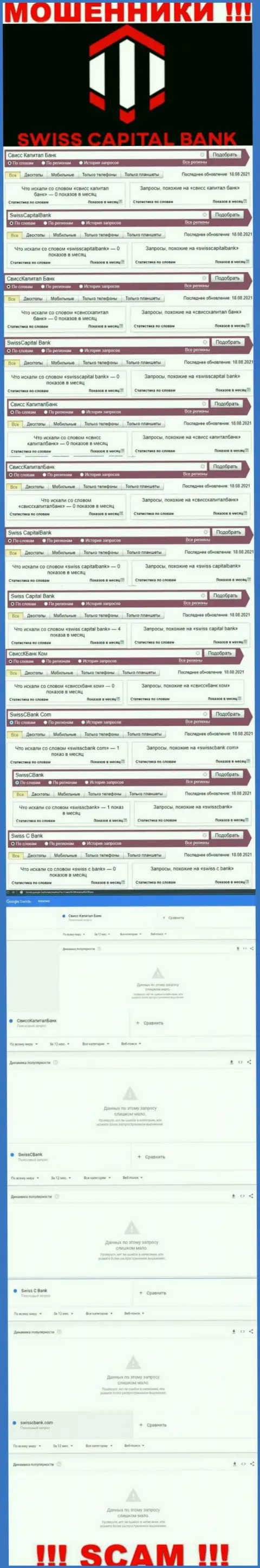 Статистика запросов по бренду SwissCapitalBank