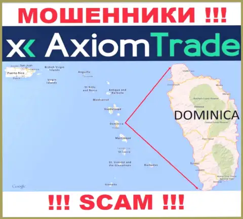 На своем сайте Axiom Trade написали, что они имеют регистрацию на территории - Доминика