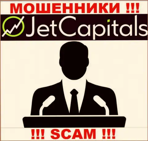 Нет возможности узнать, кто является прямыми руководителями конторы JetCapitals - явно аферисты