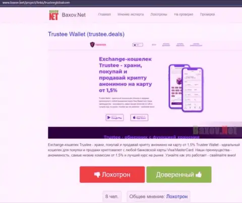 Мошенники Trustee Wallet наглым образом лишают денег - БУДЬТЕ БДИТЕЛЬНЫ (обзор)