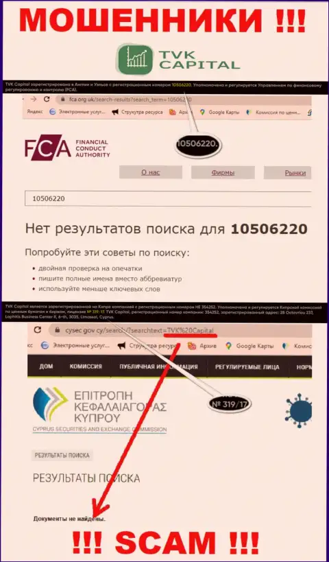 У TVKCapital Com напрочь отсутствуют сведения о их лицензионном документе - это наглые интернет мошенники !