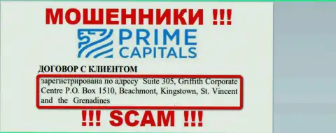 Prime-Capitals Com расположились на территории Kingstown, St. Vincent and the Grenadines и свободно присваивают вложенные деньги