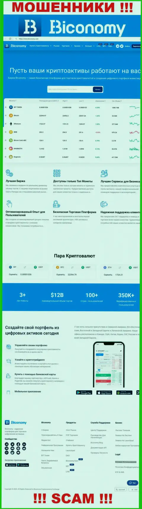 Biconomy Com - это официальный ресурс мошенников Biconomy Com