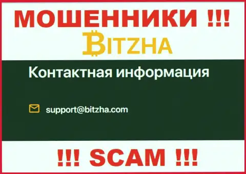 Адрес электронной почты кидал Bitzha 24, информация с официального web-портала