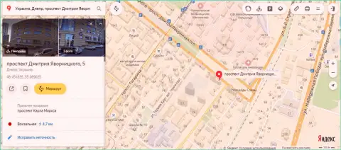 Слитый одним из служащих 770Капитал адрес нахождения лохотронной Форекс организации на Yandex Maps
