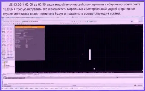 Скрин экрана со свидетельством слива торгового счета в GrandCapital