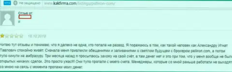 Pelliron - это РАЗВОДИЛЫ !!! Совместные торги с которыми принесут Вам лишь потерю вложенных денег - заявление