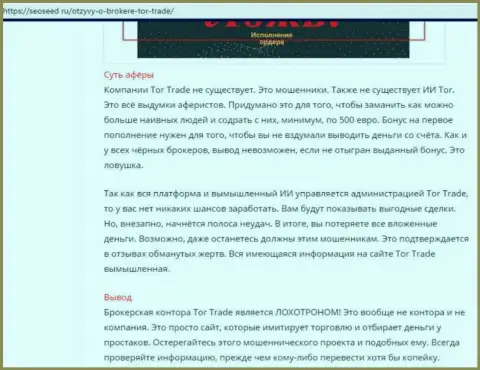 TORTrade - это мошенник !!! Отзыв пострадавшего игрока, который остался без средств