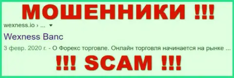 Векснесс Банк - это ВОРЮГИ !!! SCAM !