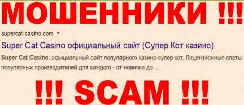 СуперКэт Казино - это МОШЕННИК !!! SCAM !!!